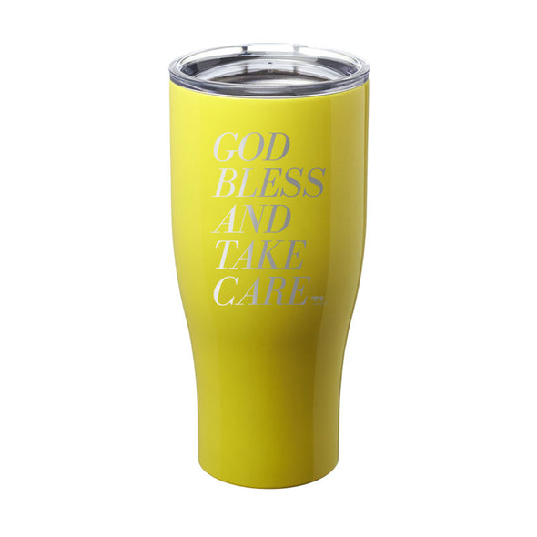 God Bless and Take Care Laser Etched Tumbler