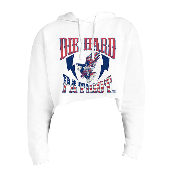 Die Hard Patriot Women's Fleece Cropped Hooded Sweatshirt