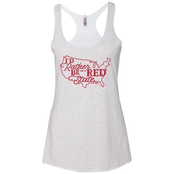 I'd Rather Be In A Red State Women's Tri-Blend Racerback Tank