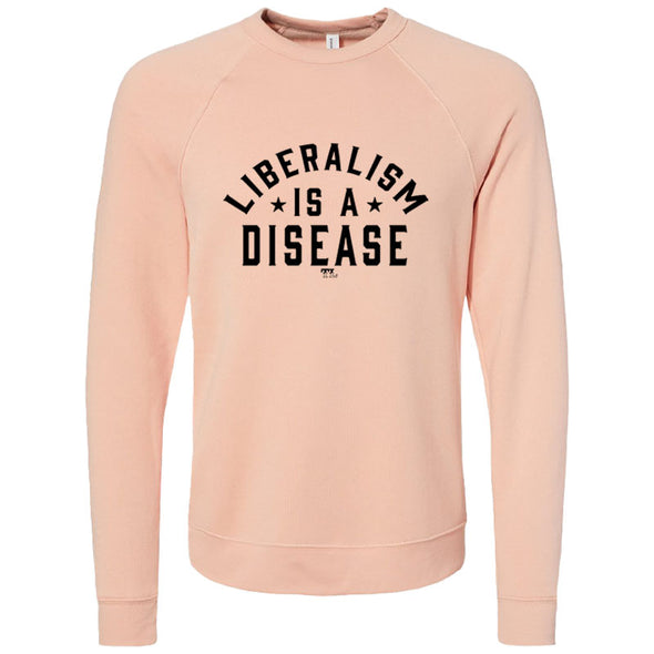 Liberalism Is A Disease Black Unisex Crewneck Sweatshirt