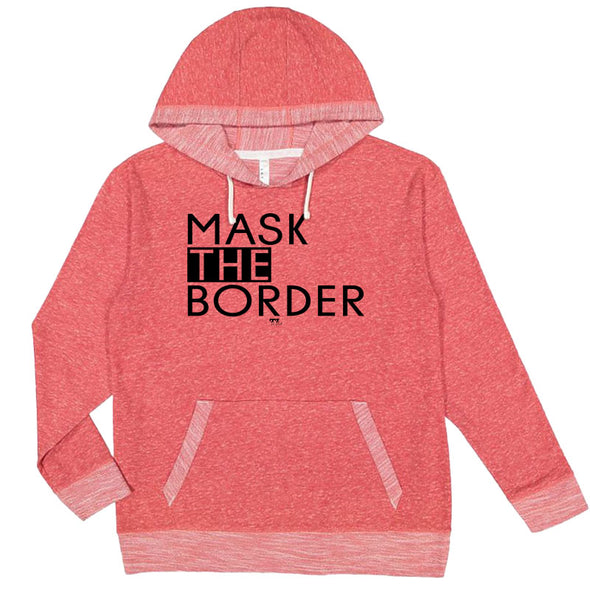 Mask The Border Black Unisex French Terry Hooded Sweatshirt