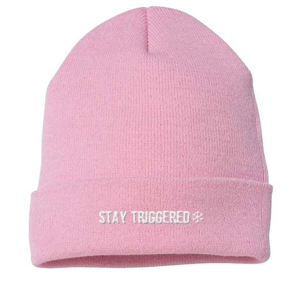 Stay Triggered Snowflake Distorted Beanie