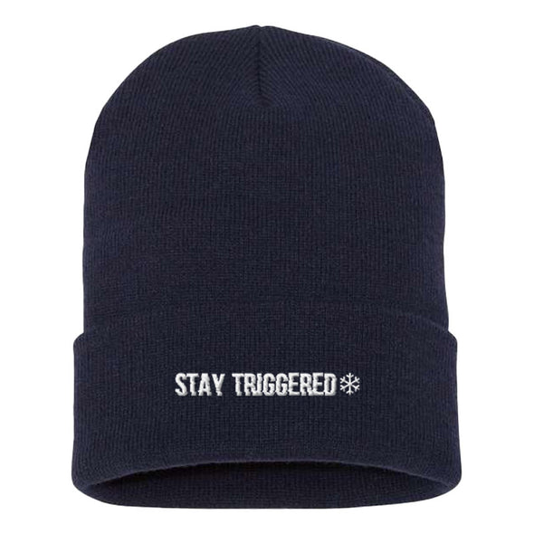 Stay Triggered Snowflake Distorted Beanie