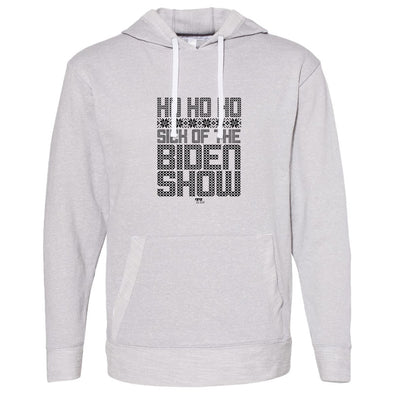 Ho Ho Ho Sick Of The Biden Show Black Print Unisex French Terry Hooded Sweatshirt