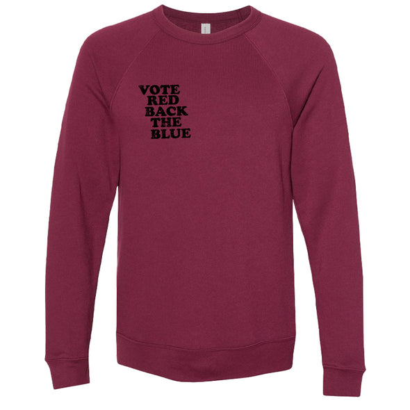 Vote Red Back The Blue Black Print Unisex Crewneck Sweatshirt
