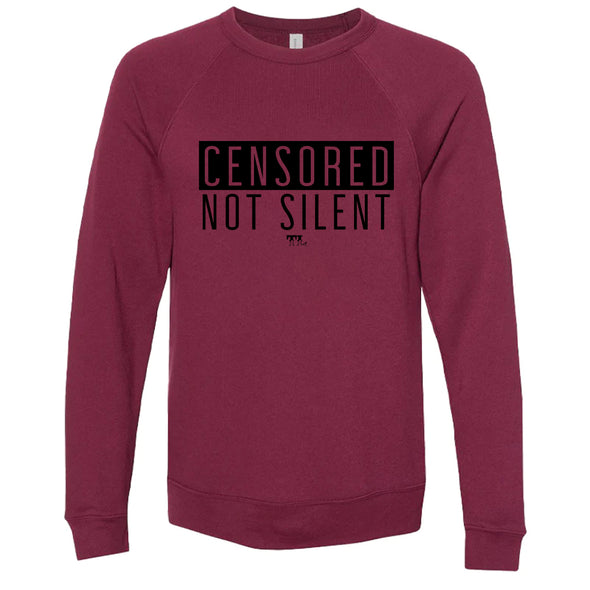 Censored Not SilentBlack Print Unisex Crewneck Sweatshirt