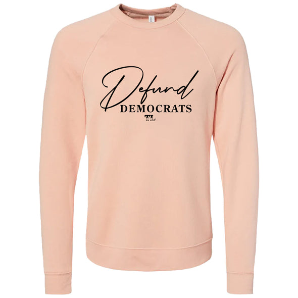 Defund Democrats Black Print Unisex Crewneck Sweatshirt