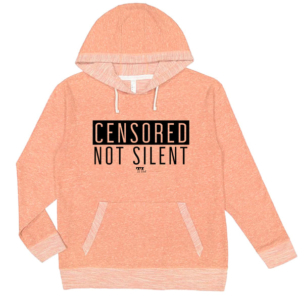Censored Not Silent Black Print Unisex French Terry Hooded Sweatshirt