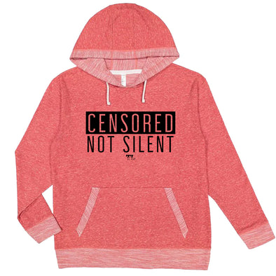 Censored Not Silent Black Print Unisex French Terry Hooded Sweatshirt