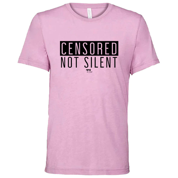 Censored Not Silent Black Print Unisex Tri-Blend Tee
