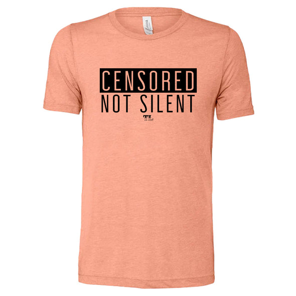 Censored Not Silent Black Print Unisex Tri-Blend Tee