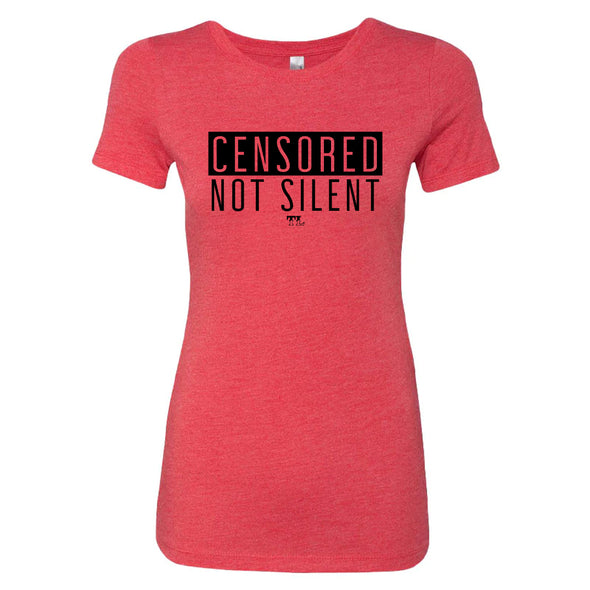 Censored Not Silent Black Print Women's Tri-Blend Tee